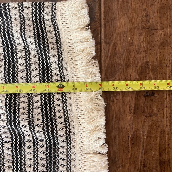 J. Crew Collection Crochet Midi Dress in Stripe Womens S Ivory Black Resortwear - Picture 15 of 16